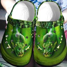 Get your product: Snake Crocs Classic Clogs Shoes
1. PRODUCT INFORMATION:

Incredibly light and fun to wear.
Water-friendly and buoyant; weighs only ounces.
Ventilation ports add breathability and help shed water and debris.
Easy to clean and quick to dry.
Upper: Croslite.
Lining: Croslite.
Sole: Croslite.
2. SIZE CHART:
3. RETURN:
We will gladly issue you a replacement item or issue a refund back to your original form of payment for any of the following reasons:
You receive an incorrect item
Yo Casual Green Sports Clogs, Green Synthetic Clogs For Beach, Green Synthetic Beach Clogs, Green Closed Toe Clogs For Outdoor Activities, Non-slip Synthetic Slide Clogs, Green Synthetic Sports Clogs, Green Closed Toe Synthetic Clogs, Green Synthetic Closed Toe Clogs, Breathable Sports Clogs With Round Toe