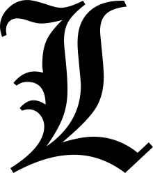 the letter l in black and white