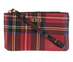 Synthetic upper, Zip closure,4\x8\x1\,One main compartment, Wristlet attached to the zipper head | XOXO Sue Wristlet in Red Plaid Trendy Red Wallet With Zipper Closure, Red Wristlet With Zipper Closure As Gift, Red Wristlet Gift, Red Trendy Wristlet For Everyday Use, Trendy Red Wristlet For Everyday Use, Red Wristlet With Zipper For Daily Use, Tan Plaid, Unisex Accessories, Red Plaid