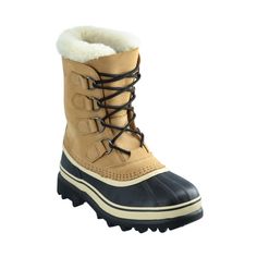 Sorel� Caribou� Waterproof Pac Boots for Ladies give women complete protection from the elements with the comfort you want to tackle any winter activity. A long-time customer favorite, these protective pac boots combine waterproof, full-grain leather uppers with handcrafted rubber shells over the feet for complete waterproof protection. Removable 9mm ThermoPlus� felt inner boots with wool/acrylic blend cuff seal in warmth and cushion your feet for walking comfort. Aggressive AeroTrac� outsoles b Boots For Ladies, Sorel Caribou, Winter Activity, Sorel Winter Boot, Boot Bag, Winter Activities, Good Brands, Boot Shoes Women, Full Grain Leather