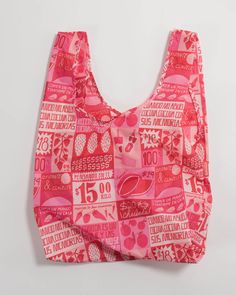 Standard Baggu : Mercado - Baggu Pink Tent, Baggu Bags, Pop Up Market, Plastic Grocery Bags, Drawing Bag, Flat Pouch, Handmade Signs, Grocery Bags, Eco Bag