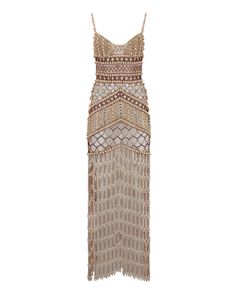 This Wood and Crystal Beaded Gown is part of the Spring 2024 Runway Collection. Due to the intricate hand-beading throughout this fully-beaded gown, this dress takes more than 18 days to make. The gown is made from an illusion tulle fabric with more than five pounds of crystal and wood beads.Made in Brazil. 100% POLYAMIDE. VEM28376US. 18th Birthday Dress, 2024 Runway, Beading Netting, Net Dress, Illusion Tulle, Beaded Gown, Tulle Fabric, Runway Collection, Spring 2024