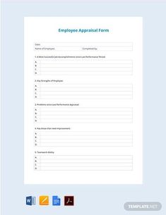 employee appraisal form template