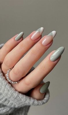 Matte Nail Art Designs: The Easiest Way To Get Salon-Like Nails Almond Nails Designs, Nail Designs Spring, Nail Arts, French Manicure, Green Nails, Acrylic Nail Designs, Nude Nails, Nail Trends, Trendy Nails