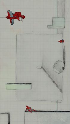 a drawing of a bathroom with a sink and toilet