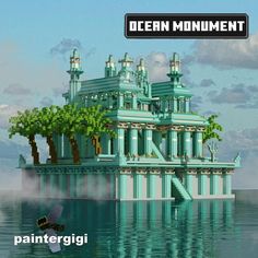 Here on r/MinecraftBuilds, you can share your Minecraft builds with like-minded builders! From PC to Pocket Edition, professional to novice all... Minecraft Big Builds Ideas, Ocean Monument Base Minecraft, Minecraft Floating House, Prismarine Builds Minecraft, Minecraft Prismarine Builds, Minecraft Ocean Monument, Epic Minecraft Builds, Minecraft Beacon Design, Minecraft Temple