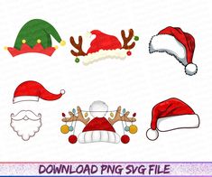 santa claus hat and reindeer antlers svg files