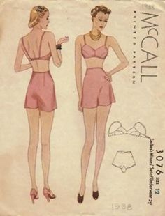 Vintage McCall Underwear Sewing Pattern Lingerie Pattern, Melly Sews, No One Understands, Fur Coat Vintage, Vintage Fur