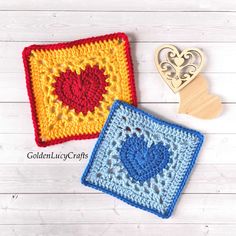 I designed this crochet heart granny square as I received multiple requests to do so. I hope you will like my crochet heart granny square design and find a lot of fun ways to use it! You may also like my other crochet square designs: Ocean Foam crochet square, crochet black cat square, and crochet Wordle coaster. The … Heart Granny Square, Crochet Wall Art, Crochet Heart Pattern, Crochet Supplies, Square Blanket