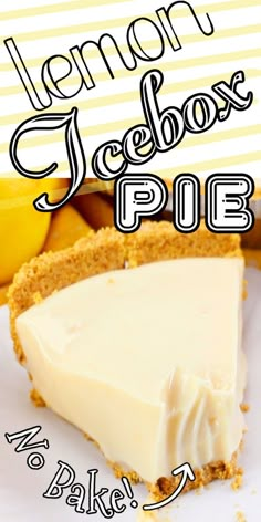 a lemon jello box pie on a white plate