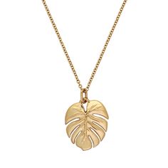 Our Monstera leaf pendant is perfect for the botanical enthusiast. Love the look? Check out our Monstera studs for a complete set.