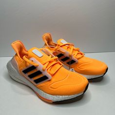 The Shoe Boxes Are Not Included But All Tags Are Attached. Fast Shipping! Adidas Sneakers With Boost Midsole For Marathon, Orange Synthetic Running Shoes For Sports, Orange Adidas Running Shoes For Streetwear, Sporty Orange Synthetic Running Shoes, Breathable Orange Adidas Sneakers, Ultraboost 22, Orange Fade-resistant Running Shoes, Adidas Ultraboost, Shoe Boxes