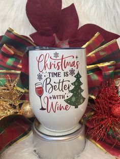 christmas time is better with wine stemer