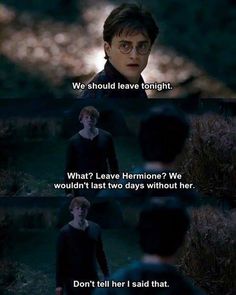 harry potter and hermione quote from harry potter's movie, the deathly hall