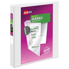 avery clear over durable binder, 8 - 1 / 2