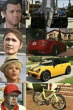 many different pictures of people and cars