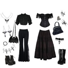 gothic clothes, gothic vintage outfits, gothic looks, gothic outfits. vampire goth outfit  #goth #clothes #outfits #gothic #jewellery #accessories #fashion #vintageclothing #vampire #goth Gothic Maid Outfit, Vampire Fantasy Outfit, Cheap Goth Clothes, Comfy Gothic Outfits, Goth Crochet Sweater, Steampunk Goth Outfits, Goth Outfit Ideas Winter, 80s Trad Goth Fashion, Vampire Goth Clothes