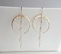 Exclusive Earrings, Goddess Earrings, Half Moon Earrings, Pearl Chandelier, Earrings Moon, Geode Earrings, Crescent Moon Earrings, Bar Stud Earrings, Celestial Jewelry