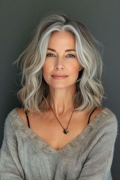 Silver Grey Hair, Older Women Hairstyles, Grey Hair