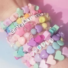 Myla Core, Rainbow Sweets, Pastel Kidcore, Kawaii Candy, Office Jewelry, Kandi Patterns