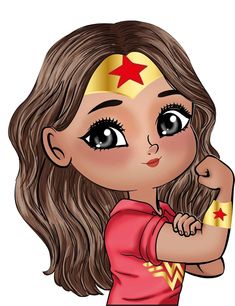 a drawing of a girl wearing a wonder costume and holding her arm up to the side