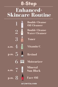 This is the exact order to apply skincare for this 8 step Enhanced clean beauty skincare routine. This routine is Korean Skincare inspired and uses non-toxic skincare products that I've personally tried and recommend. We're talking clean beauty oil cleansers, gel cleansers, foam cleansers, toners, vitamin C, retinols, moisturizers, and face oils. It's my enhanced routine for reliable healthy and glowy skin. Check it out on the blog! Face Cleaning Steps, Skincare Routine Order, Apply Skincare, Clear Skin Face Mask, Face Skin Care Routine, Skin Face Mask, Clear Skin Face