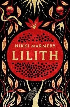 a book cover with an image of a woman holding a pomegranate in her hands