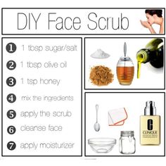 DIY FACE SCRUBS|beauty care#facescrubshomemade Scrub Fashion, Face Remedies, Diy Scrubs, Diy Scrub, Homemade Beauty