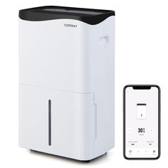 PRICES MAY VARY. 5500 Sq. Ft & 100 Pint Portable Dehumidifier: This high efficiency dehumidifier can remove up to 100 pints of water from the air per day under 95℉, 90% RH condition (36 pints DOE standard, 85 pints 86°F, 80%), which is ideal for large rooms up to 5500 sq ft. Featuring 4 universal casters and side handles, it can be moved easily from room to room, such as the bathroom, bedroom, basement, garage, etc. Innovative App & Voice Control: You can download the "Smart Life" App and contro Power Cord Organizer, Dehumidifier Basement, Life App, Noise Levels, Cord Organization, Smart Life, Smart Wifi, Fan Motor, Fan Speed