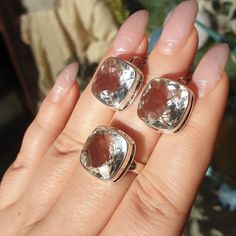 Rock crystal jewelry set. Rock Crystal Jewelry, Crystal Jewelry Sets, Quartz Ring, Crystal Quartz, Rock Crystal, Rings Statement, Crystal Jewelry, Quartz Crystal, Jewelry Set