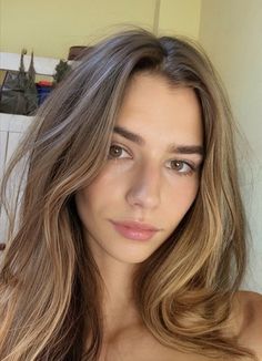 Hair For Brown Eyes And Tan Skin, Dark Brown To Honey Brown Hair, Bronde Balayage Fine Hair, Honey Brown Hair Balayage Brunettes, Light Hair For Tan Skin, Mousy Brown Hair With Babylights, Light Brown Subtle Balayage, Cool Honey Brown Hair, Brunette Light Balayage Hair