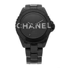 This is an authentic CHANEL Stainless Steel Ceramic 38mm J12 Wanted de Chanel Automatic Watch Black. The watch is crafted of stainless steel and black ceramic, and features a black dial, sapphire crystal, and an automatic movement. Designer Black Analog Watches, Luxury Black Watches With Diamond Hour Markers, Designer Black Watch With Analog Display, Designer Black Watch With Metal Dial, Chanel J12, The Watch, Black Ceramic, Black Watch, Automatic Watch