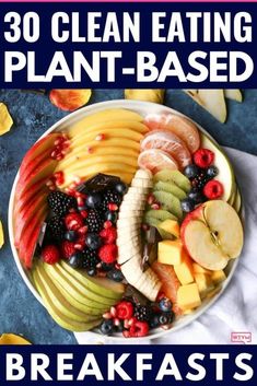 Plant Based Meal Plan, Smoothie Bowl Vegan, 1200 Calorie Diet Meal Plans, Protein Vegan Recipes, Plant Based Diet Meals, Plant Based Meal Planning, Plant Based Diet Meal Plan, Plant Based Recipes Breakfast, Easy Clean Eating Recipes