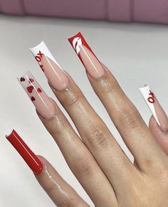 Valentine’s Day is just around the corner, and what better way to celebrate than by pampering yourself with a set of adorably romantic nails? Whether you're a fan of classic reds and pinks or prefer something more whimsical, we've curated a list of 50 super cute Valentine’s Day nail design ideas that are sure to steal your heart. From delicate swirls to sparkling diamonds, this blog post is your go-to guide for creating the perfect love-inspired manicure. Colored Acrylic Nails, Girly Acrylic Nails, Her Nails, Dope Nail Designs, Acrylic Nails Coffin Pink, Long Square Acrylic Nails, Unique Acrylic Nails, Acrylic Nails Coffin Short, Pink Acrylic Nails