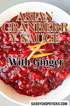 Add a zing to your holiday spread with Asian cranberry sauce infused with ginger! The perfect balance of tart, sweet, and spicy flavors.