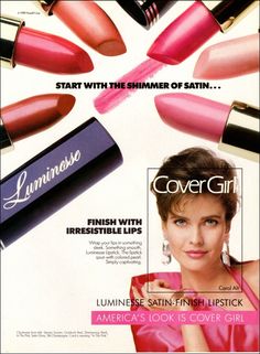 1980s vintage cosmetics AD COVERGIRL Lipstick AD Top Model CAROL ALT 052222 | eBay 1980s Magazine, 80’s Makeup, Covergirl Lipstick, Carol Alt, Lipstick Ad, Vintage Makeup Ads, Beauty Advertising, Cover Girl Makeup, Makeup Ads