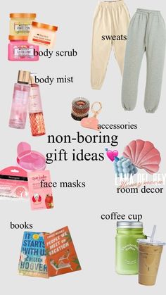 the contents of a woman's gift guide