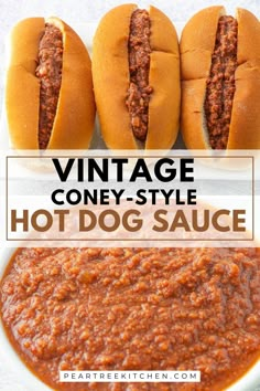 vintage coney - style hot dog sauce is an easy and delicious appetizer