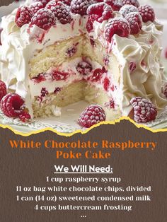 a white chocolate raspberry poke cake recipe