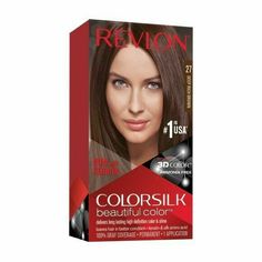 *SALES TAX NOW CHARGED ON ALL ORDERS!* ITEM IS NEW IN DISTRESSED PACKAGING!  ITEM IS PERFECT!  COLOR: 27 DEEP RICH BROWN, SET/3 With Revlon 3D Color Gel Technology, ColorSilk Beautiful Color permanent hair dye delivers natural-looking, multi-tonal color from root to tip. The ammonia-free formula is infused with nourishing silk proteins and leaves your hair soft, silky, and in better condition than before you colored. Revlon ColorSilk Beautiful Color not only boosts color, but adds definition and Platinum Hair Dye, Ammonia Free Hair Color, Which Hair Colour, Revlon Colorsilk, 3d Color, Gray Coverage, Saggy Skin, Platinum Hair, Permanent Hair Dye