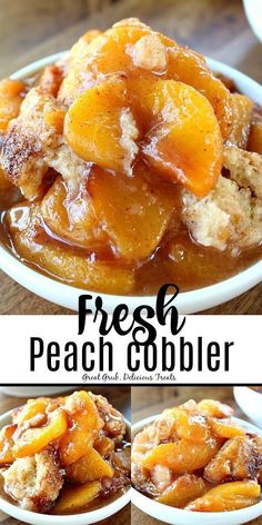 fresh peach cobbler is an easy and delicious dessert