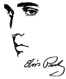 an autographed drawing of the actor elvis paul