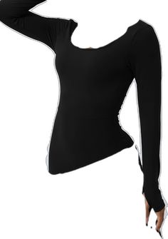 Stretch Elastane Activewear With Thumbholes, High Stretch Elastane Leotard For Swimming, Fitted Activewear With Thumbholes, Solid Color Stretch Nylon Bodysuit, Stretch Nylon Bodysuit, Solid Nylon Stretch Bodysuit, Stretch Nylon Solid Color Bodysuit, Stretch Nylon Bodysuit In Solid Color, Long Sleeve Stretch Activewear For Swimming