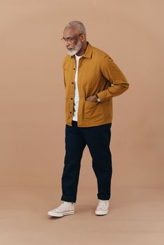 Canvas Atelier Overshirt Shirt Combination Men, Plus Size Men Outfits, Mens Overshirts, Fashion 23, Mon Dressing, Sale Logo, Clarks Wallabees, Vans Outfit