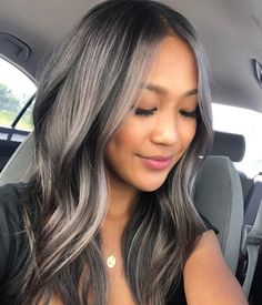 Grey Hair With Black, Blend Grey Hair, Brown Hair Pictures, Grey Hair Transformation, Grey Hair Inspiration, Natural Gray Hair, Transition To Gray Hair, Ash Blonde Hair, Blending Gray Hair