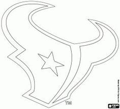 the houston cowboys logo is shown in black and white, as well as an outline