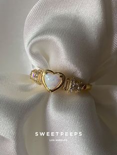 Product Details + Care - 925 Sterling Silver- Non Tarnish- 1 Ring Only - Wipe Clean  - Imported  Dimensions - Sizes 5,6,7,8 Have a question? Please message info@shopsweetpeeps.com and our support team will get back to you in 48 hours. Opal Heart Ring, Dope Jewelry, Jewelry Lookbook, Jewelry Images, Best Jewelry Stores, Allergy Free, Girly Jewelry, Opal Ring, Jewelry Inspo