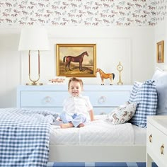 Horse Jockey, Caitlin Wilson, Toddler Boys Room, Boy Bedroom, Toddler Room, Boy's Bedroom, Luxury Linen, Baby Boy Nurseries