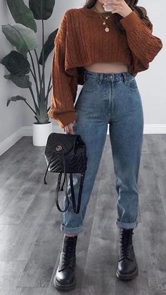 Outfit Botas, Komplette Outfits, Teenage Fashion Outfits, Mode Inspiration, Outfit Casual, Teen Fashion Outfits