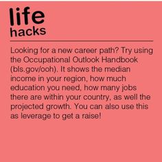 a pink poster with the words life hacks on it